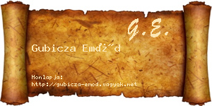 Gubicza Emőd névjegykártya